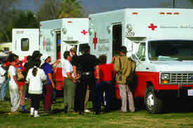 Red Cross truck